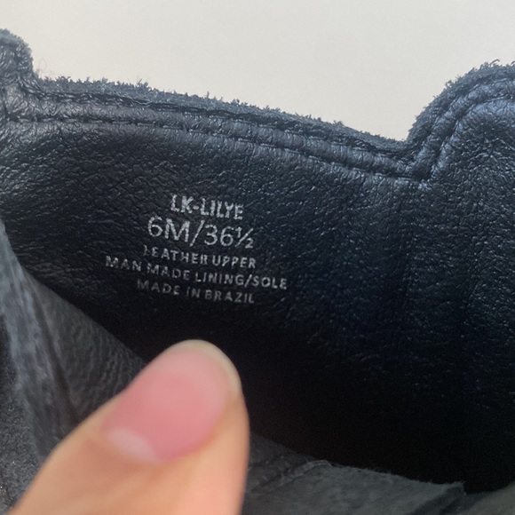 Lucky Brand Lilye Black Suede Ankle Booties Size 6 - Picture 11 of 11